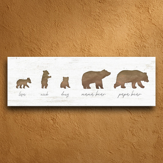 Personalized Bear Family Wall Art