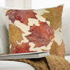 Falling Leaves Square Accent Pillow - Cream