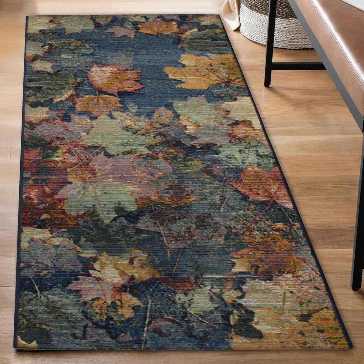 Fall Forest Leaves Rug - 2 x 5