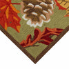 Fall Leaves Moss Indoor/Outdoor Rug - 2 x 3