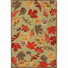 Fall Leaves Moss Indoor/Outdoor Rug - 5 x 8