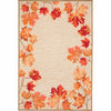 Autumn Leaves Tan Indoor/Outdoor Rug - 8 x 10