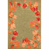 Autumn Leaves Moss Indoor/Outdoor Rug - 8 x 12