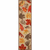 Fall Leaves Tan Indoor/Outdoor Rug - 2 x 8