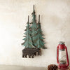 Black Bear & Tree Metal Wall Sculpture
