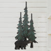 Black Bear & Tree Metal Wall Sculpture
