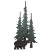 Black Bear & Tree Metal Wall Sculpture