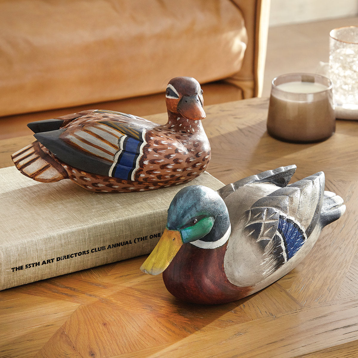 Mallard Duck Wood Decoy Decor - Male