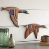 Wings Down Mallard Duck Wood Wall Hanging - Male