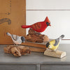 Feathered Cardinal Wooden Figurine
