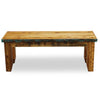 Barnwood Azul Table & Chairs with Bench and Nailheads - 6 pcs