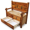 Mountain Pines Barnwood Bench with Drawers