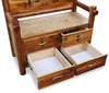 Mountain Pines Barnwood Bench with Drawers