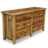 Barnwood Round Leg 6 Drawer Dresser