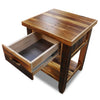 Barnwood Straight Leg 1 Drawer Nightstand with Shelf