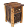 Barnwood Straight Leg 1 Drawer Nightstand with Door