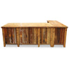 Barnwood Executive Desk with Left Return & Nailheads