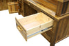 Barnwood Executive Desk with Left Return & Nailheads