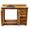 Barnwood Vanity with Carved Tree Design - 36 Inch