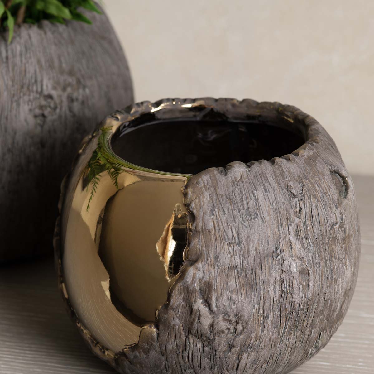 Golden Peak Ceramic Containers - Set of 2