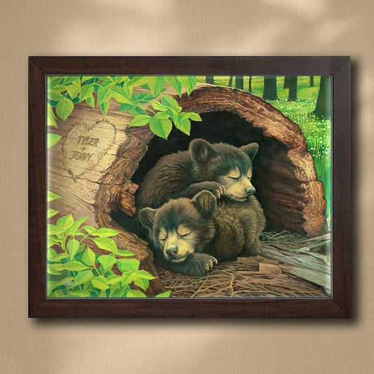Personalized Bear Cubs Framed Print