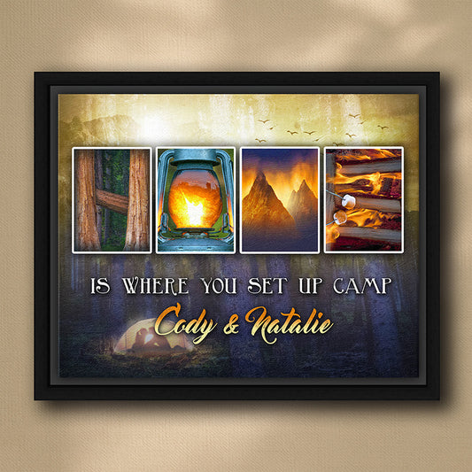 Camping Home Personalized Framed Print