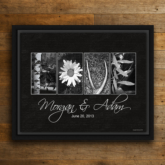 Personalized Nature "Love" Framed Canvas
