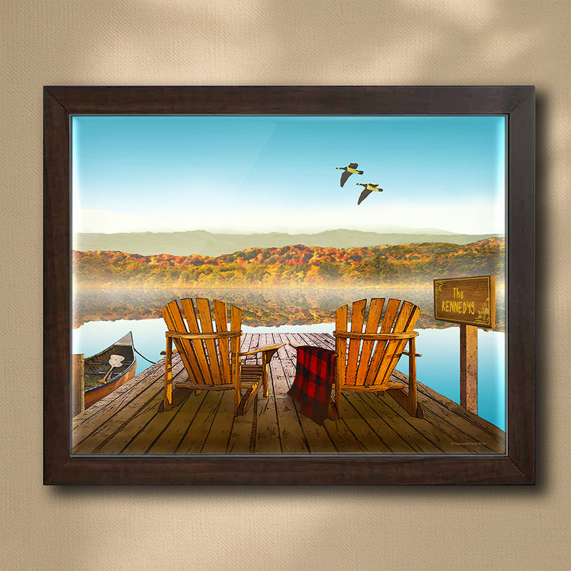 Dockside Morning Personalized Framed Print