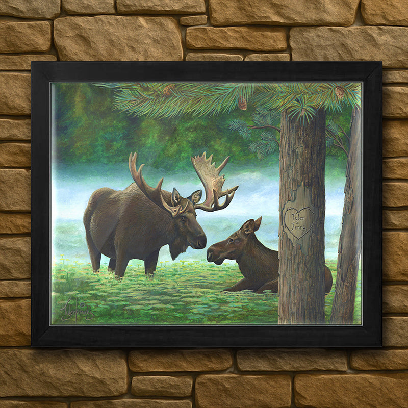Personalized Moose Framed Print