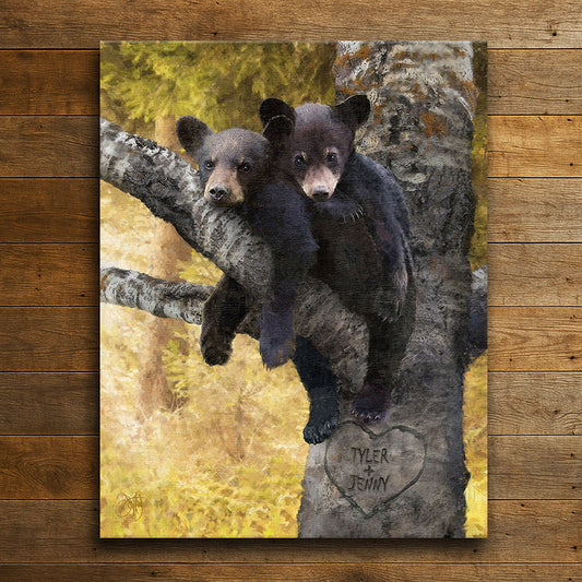 Bear Cub Love Personalized Wall Art