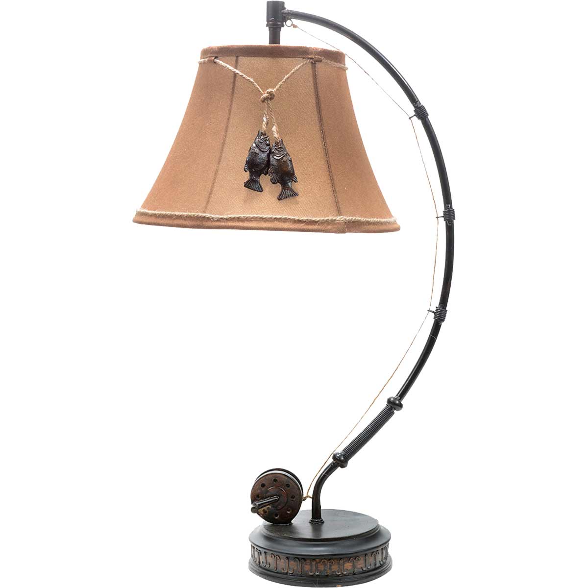 Rustic Table Lamps: Fishing Reel Table Lamp
