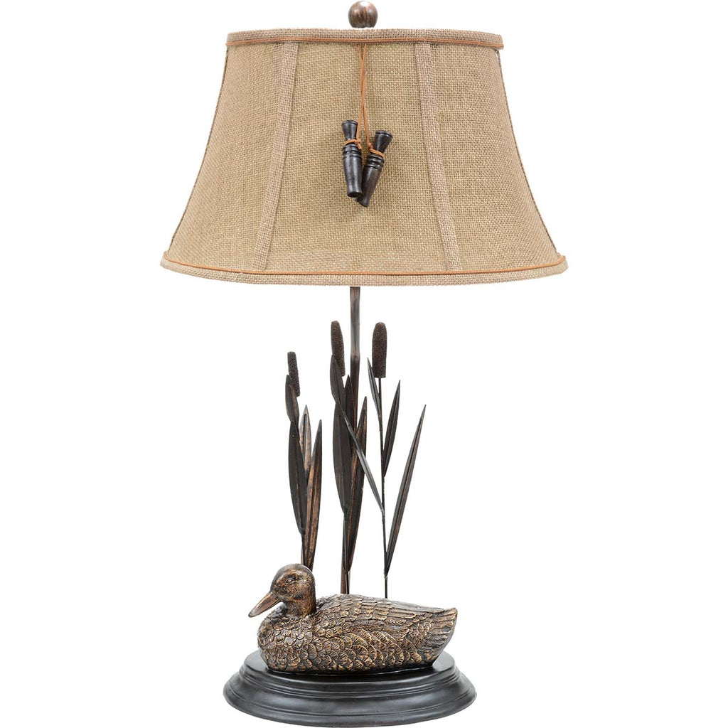 Duck with Reeds Table Lamp