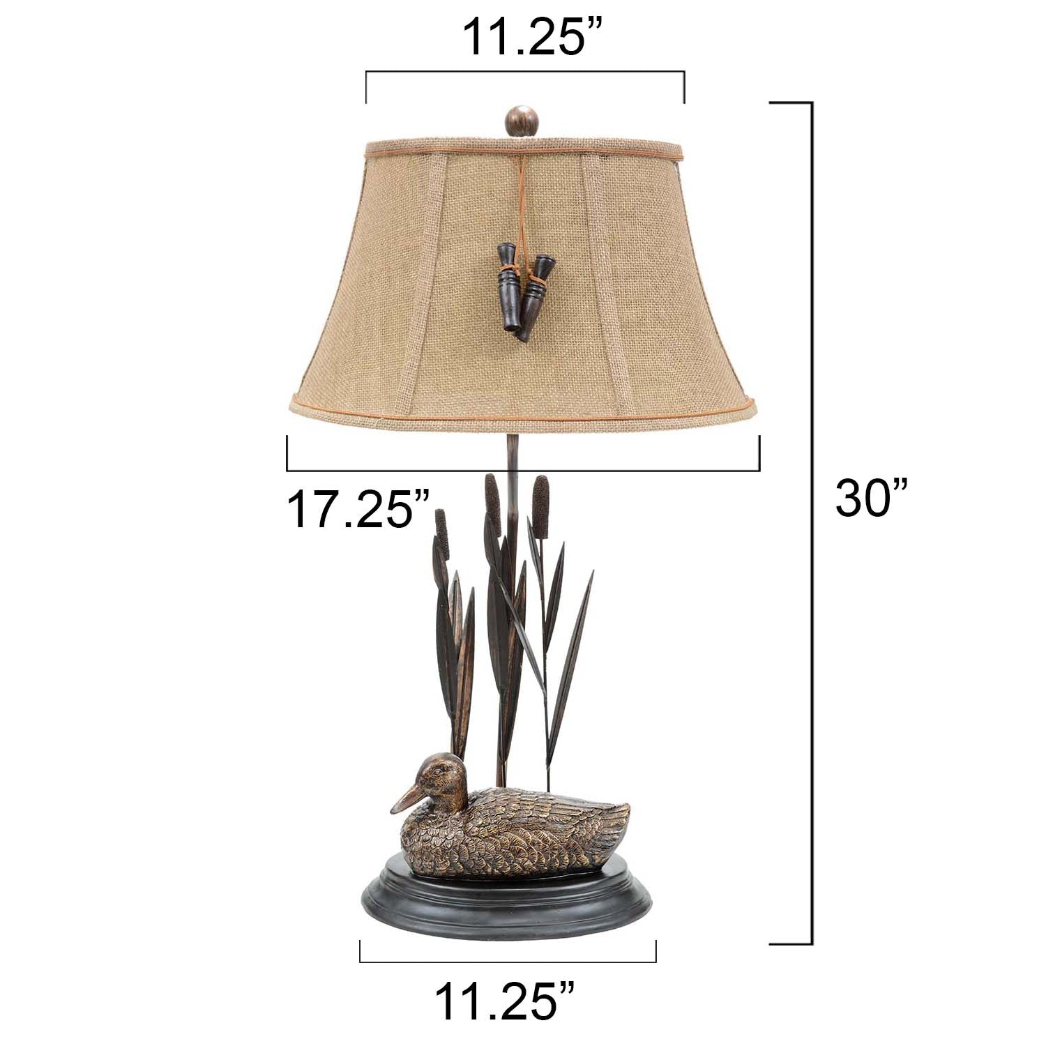 Duck with Reeds Table Lamp