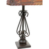 Scroll Metal Table Lamp w/ Western Shade