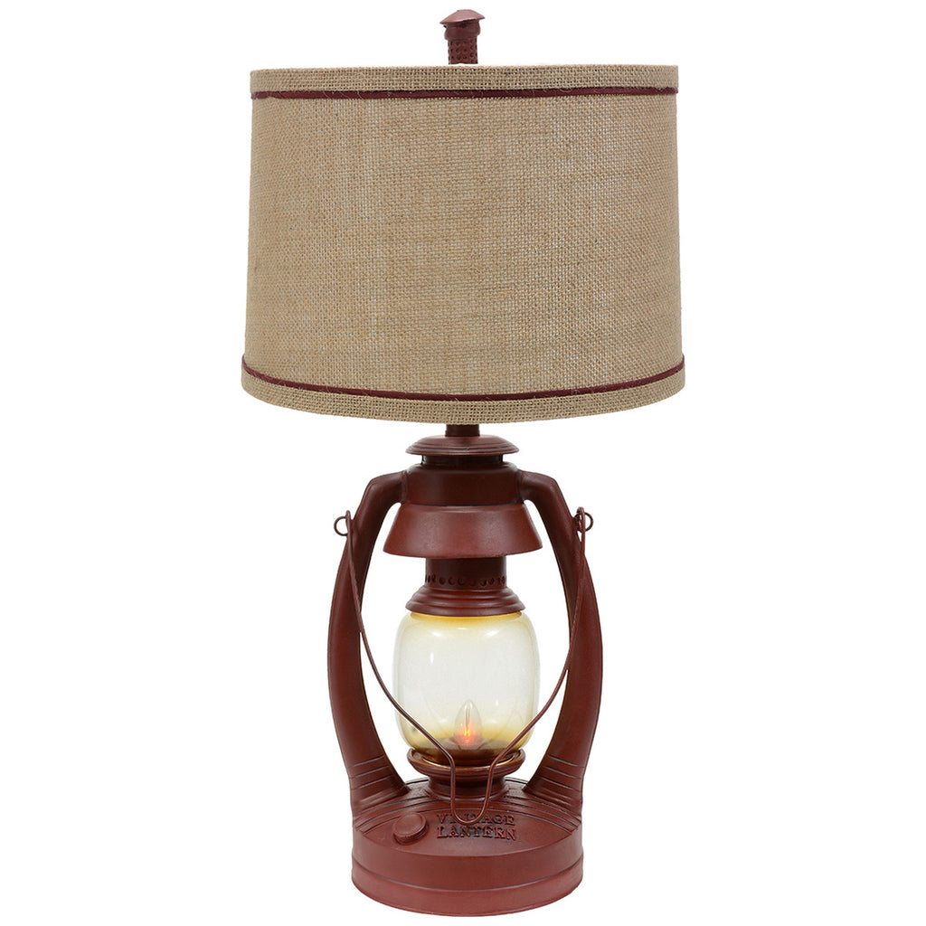 Vintage Red Lantern Table Lamp