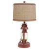 Vintage Red Lantern Table Lamp
