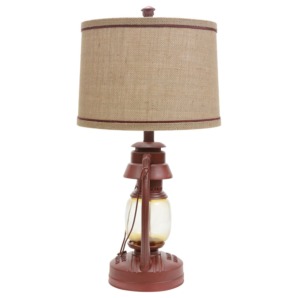 Vintage Red Lantern Table Lamp