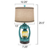 Turquoise Vintage Lantern Table Lamp