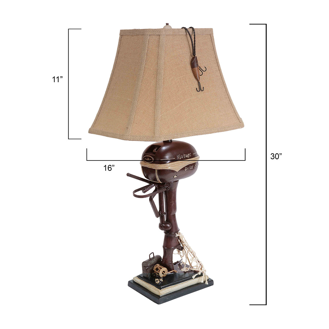 Vintage Boat Motor Lamp