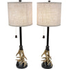 Antler Grasp Buffet Lamps - Set of 2
