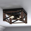 Anadarko Wood Cage Flush Mount Ceiling Light