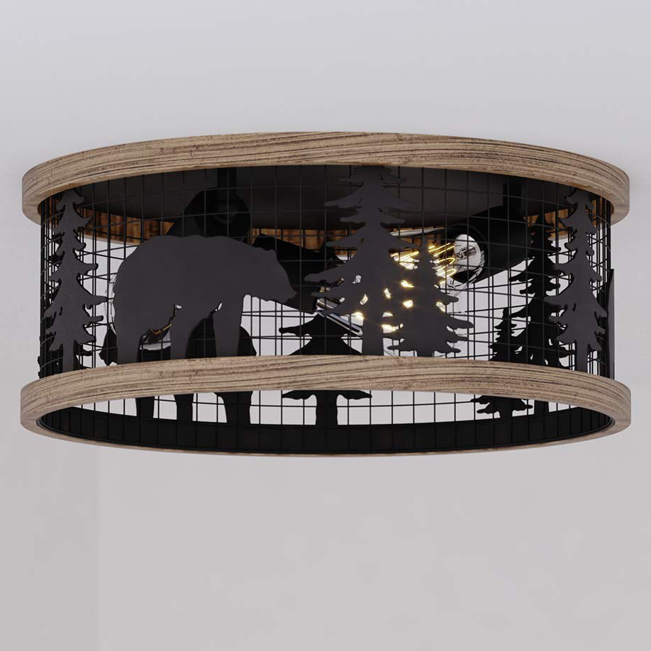 Bear Horizon Flush Mount Ceiling Light