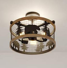 Bear Horizon Semi-Flush Ceiling Light