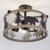 Bear Horizon Semi-Flush Ceiling Light