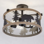 Bear Horizon Semi-Flush Ceiling Light