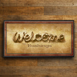 Personalized Welcome Rope Framed Canvas