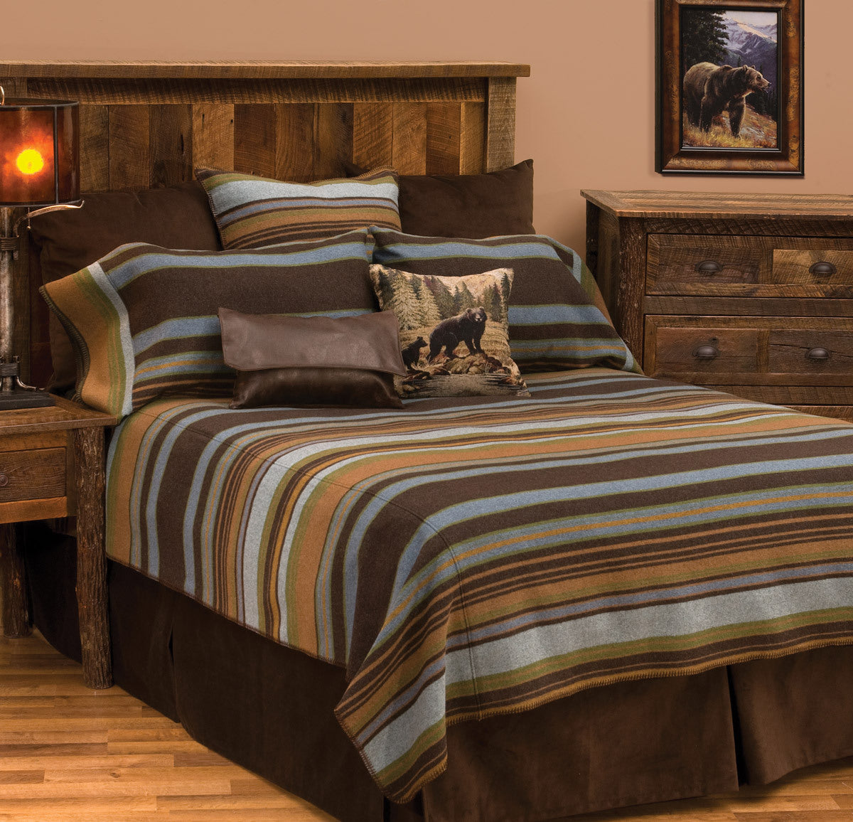 Hudson II Bear Scene Pillow