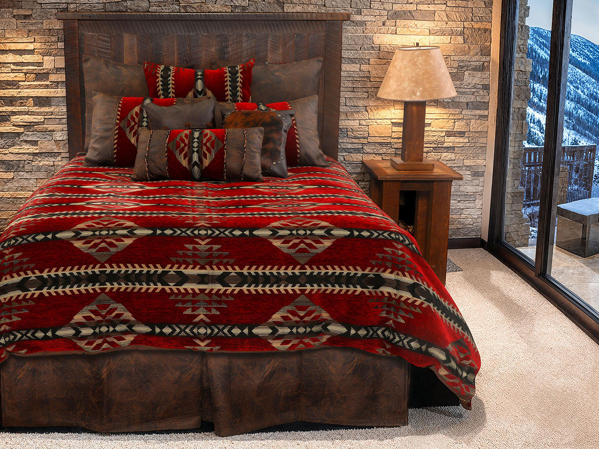 Gallop Claret Duvet Cover - Twin