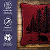 Wooded River Bear 5 Square Pillow