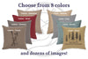 Deer Head Silhouette Linen Pillow - Natural